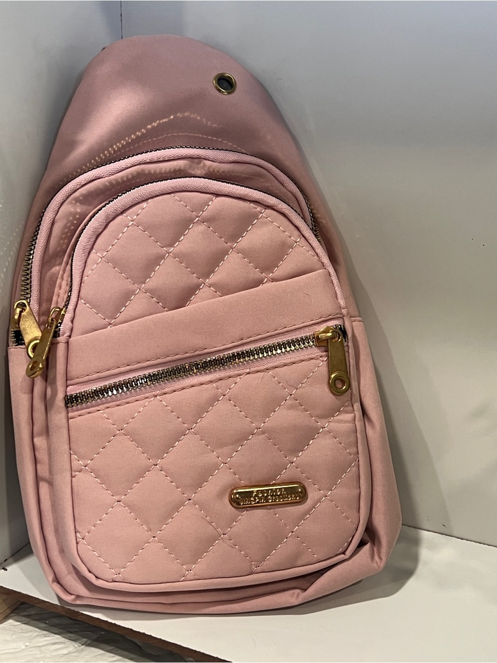 Quilted Pink Women's Sling Backpack - Unknown Brand